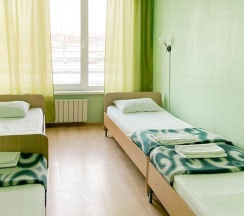 Кровать в 4-местном общем женском номере в Smart Hotel KDO Екатеринбург