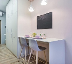 Апартаменты улучшенные с 1 двуспальной кроватью в Sky inn color