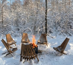 №2 A-Frame 60m2 с купелью (оснащение дома, стоимость купели и бани см. Подробнее) в Les holidays