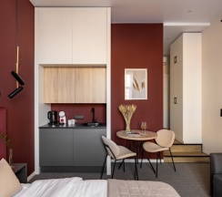 Студия четырехместная с видом на город в Mix Hotels Nevsky 47