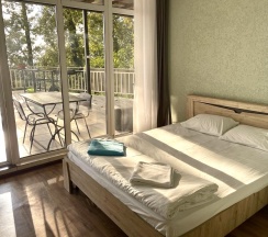 Двухместный номер с двуспальной кроватью с видом на море в Relax Kudepsta