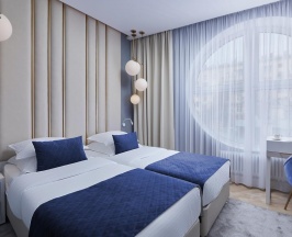 Твин с панорамным окном в V hotel Tverskaya