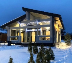 Дом из бруса с камином и баней из осины 4+2 в Snhaus