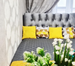 1-комнатные апартаменты студия с 1 двуспальной кроватью в Апартаменты Новосибирска