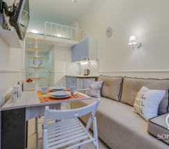 Двухуровневая студия стандарт 4 pax с балконом в Sokroma Элегант