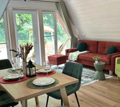 Участок с домиком "Помидор" А-фрейм категории комфорт в Ланьдиво