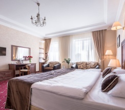 Двухместный семейный полулюкс с видом на город двуспальная кровать в Театр