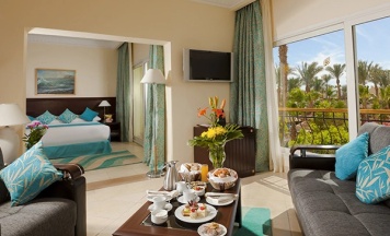 Двухместный люкс с видом на сад двуспальная кровать в Sierra Sharm El Sheikh Hotel