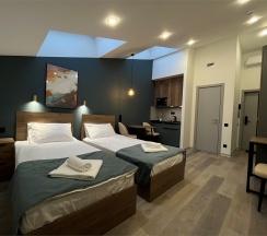 Студия Комфорт Мансарда с 2 раздельными кроватями в Port Comfort by Sennaya Square