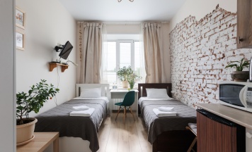 1 - Ботанический сад (Двухместный стандарт с кухней - Twin room) в Academ Inn