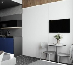 Студия с кухней с двумя односпальными кроватями в Greenfeel Stavropol