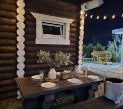 Коттедж с красивым видом из окна в Lякабанья