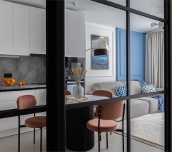 Ocean - премиум-апартаменты с отдельной спальней около м.Сокол (10 этаж, до 4 гостей) в Smart Lofts Moscow