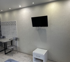 Двухместная студия с видом на город двуспальная кровать в Прометей