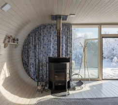 "Орбита", капсула с камином в Гуляй-город