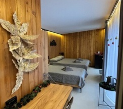Двуспальная кровать + односпальная кровать, номер для семьи с детьми. в Речные земли
