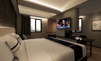 Двухместный номер Executive с видом на город двуспальная кровать в Fieris Hotel Rawamangun