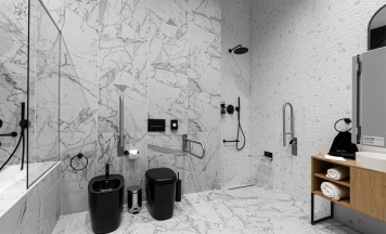 Двухместный номер для людей с ограниченными возможностями двуспальная кровать в The Basilian Minsk, Curio Collection by Hilton