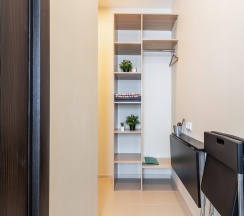 1-комнатные апартаменты эконом с 1 двуспальной кроватью (без окна) в Prim Rooms Apt Apartments (Прим Румс Апт Апартментс)
