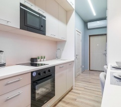 Апартаменты улучшенные с 1 двуспальной кроватью в Sky inn color