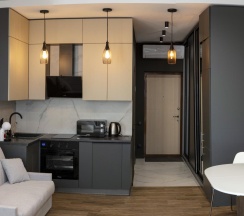 Апартаменты улучшенные с 1 двуспальной кроватью в Sky inn color
