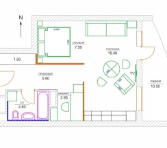 Апартаменты c 1 комнатой с балконом и с красивым видом из окна в 9 Ночей
