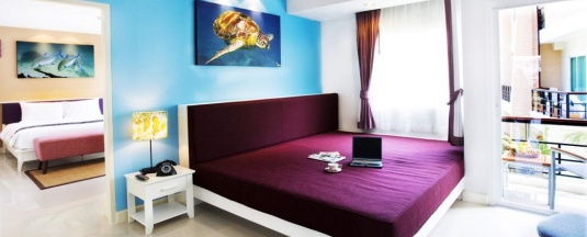 Двухместный Suite The Beach двуспальная кровать в The Beach Boutique House