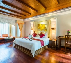 Двухместный люкс Grand Deluxe с видом на сад двуспальная кровать в Muang Samui Spa Resort