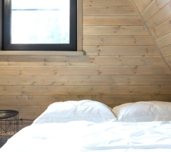 №2 A-Frame 60m2 с купелью (оснащение дома, стоимость купели и бани см. Подробнее) в Les holidays