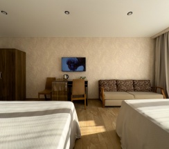 Четырёхместный Сьют c 1 комнатой с балконом и с видом на море в Aimara