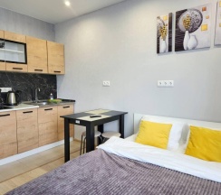 Апартаменты студия Домодедово, Южнодомодедовская улица, 17 в Runway Apartments на улице Южнодомодедовская 17