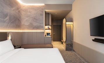 Делюкс с видом во двор с одной большой кроватью в Cosmos Selection Moscow Arbat