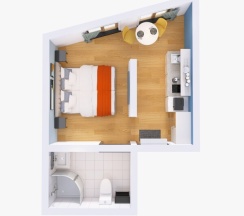 Stylish Studio Arbat View в Axis.Moscow Arbat