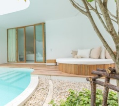 Двухместная Garden Pool Villa двуспальная кровать в Sala Samui Chaweng Beach Resort