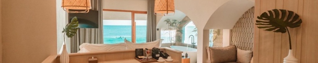 Двухместный люкс с видом на океан двуспальная кровать в Maldives Beach Resort