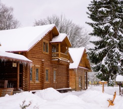 Двухместный номер в избе Стандарт двуспальная кровать в Вкс