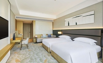 Двухместный номер Premium с видом на реку 2 отдельные кровати в DoubleTree by Hilton Ya'An