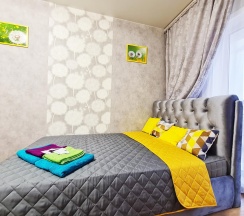 1-комнатные апартаменты студия с 1 двуспальной кроватью в Апартаменты Новосибирска