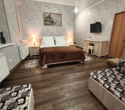 Двухместный номер категории "Семейный-Светлый" с двуспальной кроватью, с возможностью двух дополнительных мест. в Викинг