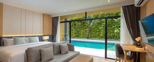 Двухместный номер Deluxe Pool Access двуспальная кровать в Wyndham Garden Naithon Phuket
