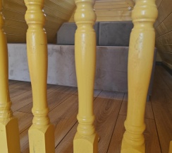 Пятиместное шале с балконом и с красивым видом из окна в Фруктовый Сад