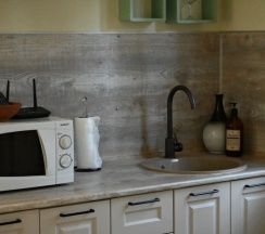 Дом с террасой и камином в Дух тайги