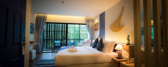 Двухместный номер Deluxe с балконом 2 отдельные кровати в The Blue Pearl Kata Hotel