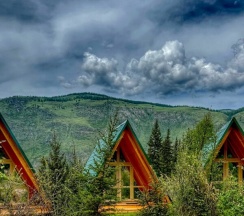 A-frame улучшенный 3-х местный с душем и санузлом в Зеленый колобок