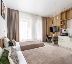 Студия с двумя раздельными кроватями в Сибирские номера