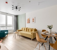 Cruise - премиум-апартаменты с отдельной спальней около м.Сокол (8 этаж, до 5 гостей) в Smart Lofts Moscow