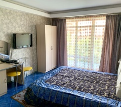 Двухместный полулюкс с балконом и с видом на город двуспальная кровать в 222