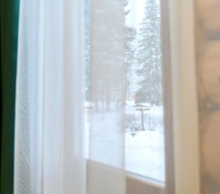 Двухместный номер в избе с 2 комнатами с красивым видом из окна двуспальная кровать в Вкс