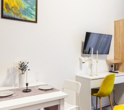 Улучшенная студия с 2-ух спальной или двумя 1-ми кроватями в Pulkovo Apart