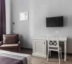 Номер стандарт с 1 двуспальной кроватью и креслом-кроватью в Florinn hotel